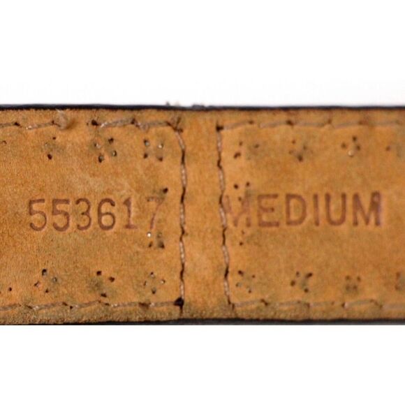 Michael Kors STUDS CROCO BROWN GENUINE LEATHER 1"Wd CASUAL WOMEN'S BELT Sz M (R9 - Picture 10 of 12